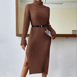 Turtleneck Sweater Dress